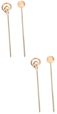 Ipetboom 4 Piezas Horquilla pinzas para el cabello decorativas pinza de pelo de oro tiara decoración vintage palo de moño de pelo palillo de moño de pelo chica bollo Porcelana Palillos