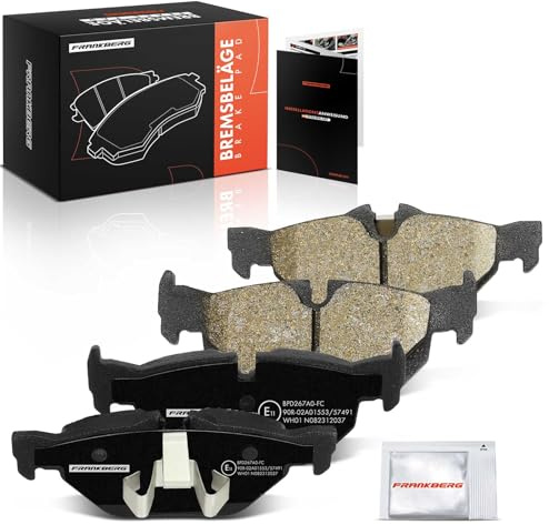 Frankberg Brake Pad Set incl. 4x Pads Rear Compatible with 1 Series E81 X1 E84 3 Series Touring E91 1 Series E87 1 Series Cabriolet E88 Replace# 34216767150, 34216767148