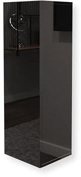 HAJDUK FURNITURE Seitenschrank Hängend 35x105x32 (B x H x T) cm Schwarz Hochglanz Wohnzimmer, Flur, Gaderobe, Wohnzimmerschrank Allzweckschrank Mehrzweckschrank Schrank Aufbewahrungsschrank
