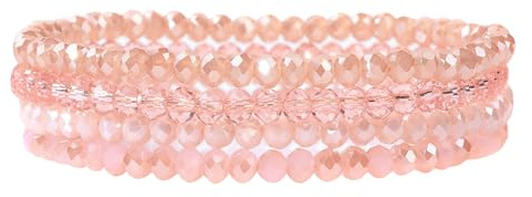 GoPaw Damen Kristall Perlen Armband, Mehrschichtiges Steine Armbands, Damen Kristall Perlen Armband Paar/Freundschafts/Partner Armbänder