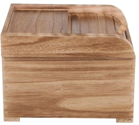 Zerodeko Wooden Rice Storage Container 5kg Wood for Grains and Beans | Airtight Lid, Easy Open and Close Design, Kitchen and Home Use, Reliable Dry Food Storage