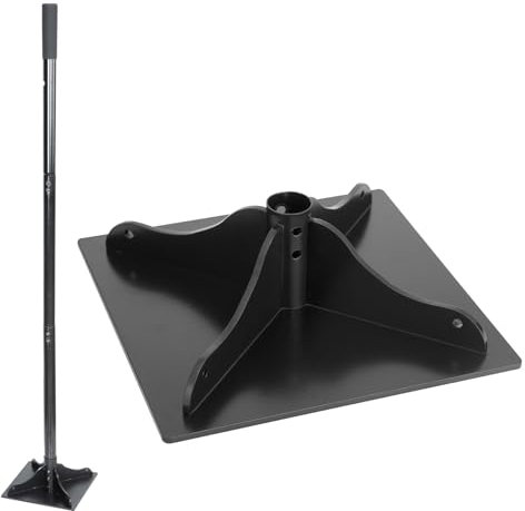 Robuster Stahlstampfer, 20,3 x 20,3 cm, arbeitssparender Handbodenstampfer, Gartenlandschaftsbau-Werkzeug für Boden- und Kiesnivellierung, Schmutzverdichter – ergonomisches Tamper-Design, 121,9 cm