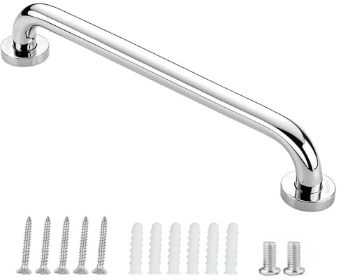 Maniglie per anziani, in acciaio inox, per doccia, vasca da bagno, vasca da bagno, vasca da bagno, maniglie per doccia, per montaggio a parete, WC, bagno, antiscivolo, impugnatura di sicurezza (1 PC
