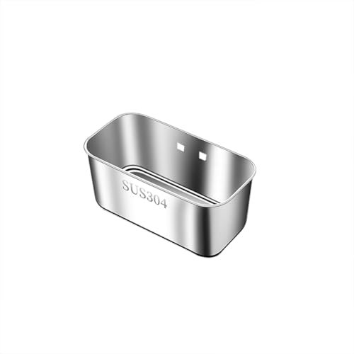 Huamengyuan Spülbecken Organizer Edelstahl Spülbecken Sieb Waschbecken Caddy Organizer Spuele Edelstahl Utensilien Korb Organizer Spüle Sieb Abtropfsieb Vegtable/Obst Küche Sieb Teesieb (Schwarz) A01