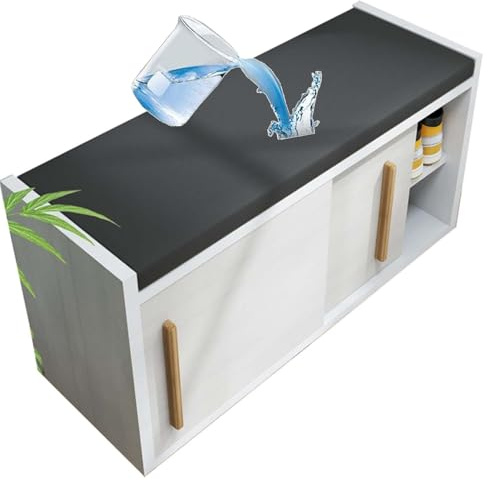 JORTUIO Bankauflage Bankkissen Sitzauflage Bank, 80/60/90/120//140/150/160 x40 cm Wasserdicht rutschfest Sitzkissen Bank Outdoor,Waschbar Auflage Gartenbank, Stuhlkissen(Dark Gray,60x40x5cm)