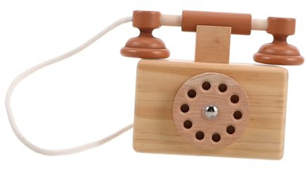 Alasum Spielzeugtelefon aus Stoff weiches Puppenhaus für Haushaltsgeräte Kabelgriff kinderspielzeug für Tischtelefon-Ornament Kleinkindtelefon Holz