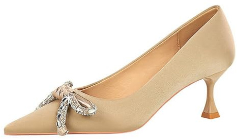 Scarpe Decolte Donna Décolleté Punta Chiusa Scarpe Decolte Classico con Tacco Alto Eleganti Sandali con Tacco High Heels Sposa Scarpe da Sposa Feste Offerta Matrimoni Scarpe da Ufficio