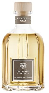 Dr. Vranjes - Leather Oud 250 ml Diffuser + Doppelback Weiße Stäbchen (3 Stück) – Luxuriöser Raumduft, Hergestellt in Italien, Hauptnoten: Leder, Holz, Fragrance Pyramid: Oud, Bergamotte, Sandelholz