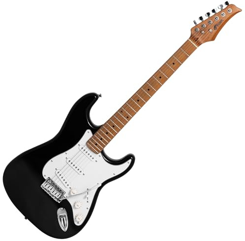 Tiger ELG-BK guitarra eléctrica full size SSS negra