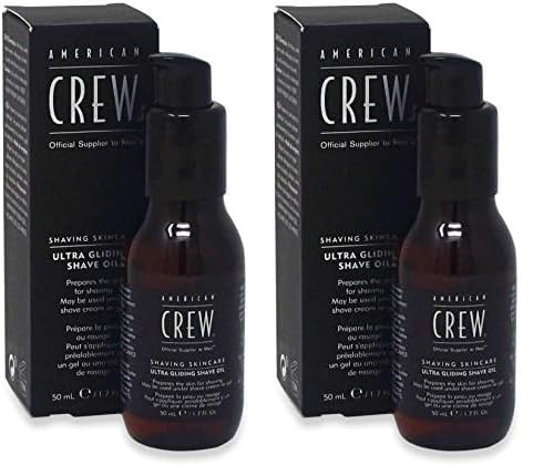 AMERICAN CREW – Ultra Gliding Shave Oil, 50 ml, Öl als Rasurvorbereitung, Rasieröl für einen weichen Bart & gepflegte Haut, mit Anti-Aging Effekt, Produkt für eine angenehme Rasur