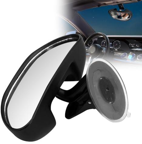 Innenspiegel Auto,Universal mit Saugnapf,Zusatzspiegel ,Fahrlehrer Spiegel,Zusatz Rückspiegel vibrationsfrei Starke Adsorption Kann zur Überwachung von Babys im Auto Verwendet Werden