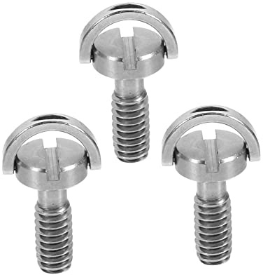 Mipcase 3pièces Vis De Fixation Caméra INOX avec Tête à Fente Et Anneau Lot de Compatible Trépied Monopode Plaque à Dégagement Rapide Fixation Pratique pour Appareils Photo DSLR
