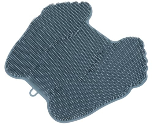 LALADEFIEE Coussin de Massage Silicone pour Antidérapant avec Brosse Nettoyante Exfoliante Tapis de Bain Relaxant pour Soulager la Fatigue et Éliminer la Peau Morte