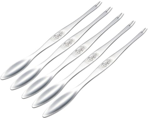 DOITOOL 5 Piezas Utensilios para Comer Marisco de Acero Inoxidable Tenedor para Cangrejo y Pinzas para Bogavante Diseño Resistente y Ergonómico para Patas de Mariscos y Nueces