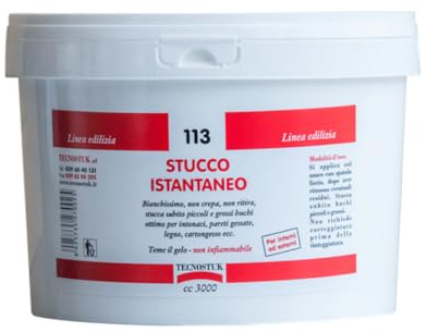 TECNOSTUK Stucco 113 Thermolight | Stucco Riempitivo Super Leggero Pronto All’Uso – Termoisolante e Risanante per Pareti, Legno, Cartongesso e Ceramica