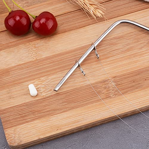 Hztyyier Cake Leveler, Stainless Steel Adjustable Cake Layer Cutter with 8 Gears and Detachable Wire for Slicing (Two Wire)