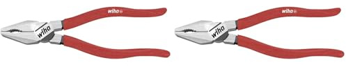 Wiha Kombizange Classic mit DynamicJoint® (einzigartige Gelenkkonstruktion für bessere Kraftübertragung) und OptiGrip mit extra langer Schneide (26703) 160 mm (Packung mit 2)