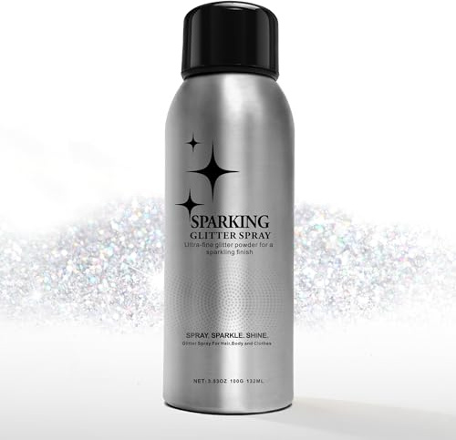Mifeloy Haar- & Körperglitzerspray – Lang anhaltend & Körpershimmer, Gesichtsglitzer, schnell trocknend – für Festivals, Konzerte, Bälle – Glitzer-Haarspray für Männer & Frauen, 100 ml