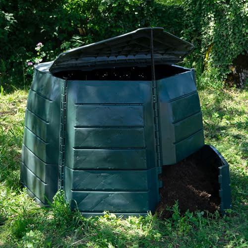 Thermokomposter 800L Komposter Garten – UV-beständig, wetterfest & extra groß – Schnellkomposter mit Belüftungssystem für effiziente Kompostierung – Easy-Lock Montage – Made in Österreich