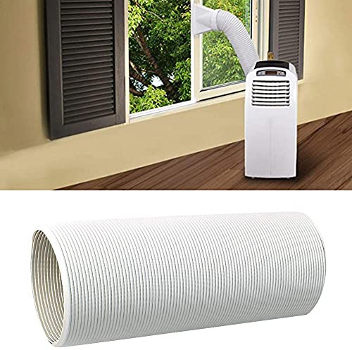 Portable Air Conditioner Hose, 5.9 Diameter 300cm Length AC Exhaust Vent Pipe Flexible Hose, Anti-Clockwise Thread Air Conditioning Duct Hose Extension Kit Compatible with LG, Delonghi and More