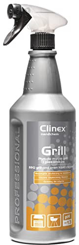 Clinex Grill Cleaner in flacone spray da 1 litro -Pulitore Griglia Barbecue - Rimuove tutti i Tipi di Sporco - Detergente in Flacone Dpray per la Rimozione - Kit Pulizia Barbecue - Sgrassatore Grill