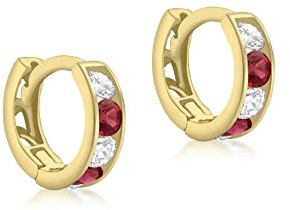 Carissima Gold Damen Kubik Zirkonia 9 mm Huggy Ohrringe 9k (375) Gelbgold