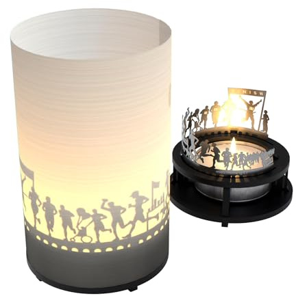 Marathon Premium Gift Box - Motif Candle for Runners | Shadow Play Projection Motifs | Inspiring and Motivating Running Gift