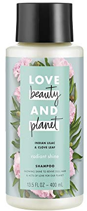 Love Beauty Planet - Champú de hojas de clavo lila indio, 400 ml