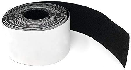 Hochwertiges Filzband stark selbstklebend 4 Meter lang, 50mm breit in Schwarz - Filzklebeband - Möbelgleiter, Anti Quietsch und Anti Kratz Band - Tische, Schränke, Dämmung von Klappergeräuschen