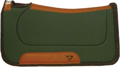 Diamond Wool Contoured Ranch Hunter Green Western Saddle Pad Size 30x30 and 1/2 Thickness