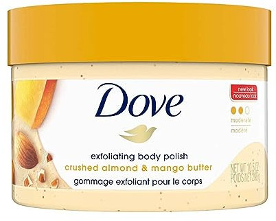 Dove Exfoliante exfoliante corporal de almendra y manteca de mango, 310 ml