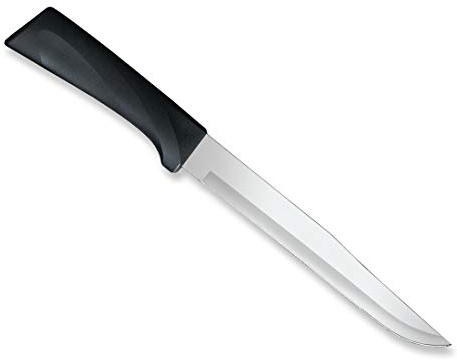 Rada Cutlery Anthem Series Slicer Knife (W407), 7 Stainless Steel Blade, Black Handle