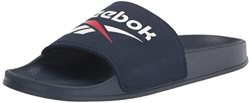 Reebok Men's Fulgere Slides Sandal, Vector Navy/White/Vector Red, 12 UK