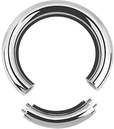 Treuheld® Segmentring Piercing | Stahl | Silber | 33 Größen