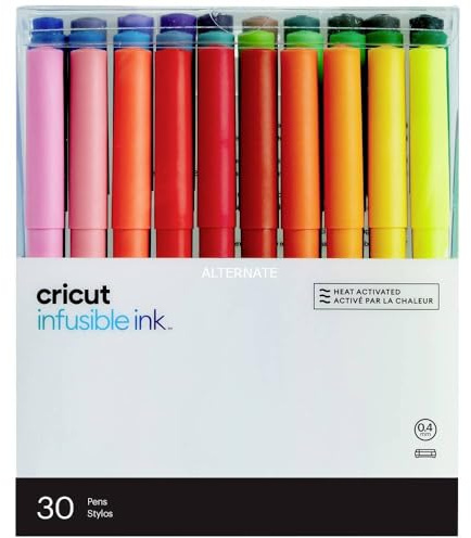Cricut Infusible Tintenstift Set | Feiner Punkt | 30-Pack | Für infusible Tintenkompatible und Cricut Easypress oder Autopress