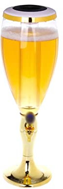 SHALOLY Dispensador de Torre de Cerveza Dispensador de Torre de Cerveza de plástico de 5L con Pico Dispensador de Bebidas Comercial con Luces LED y carámbanos Fiestas Dispensador de Cerveza (C