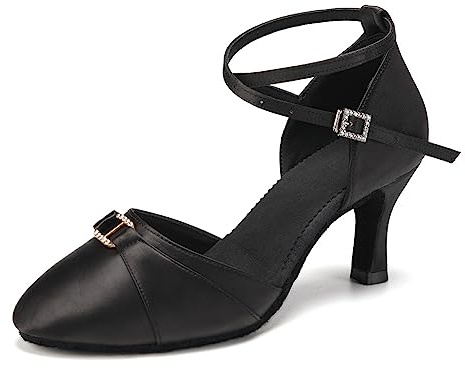VCIXXVCE Scarpe da Ballo da Sala Donna Punta Chiusa Salsa Moderna Tango Valzer Danza Scarpe