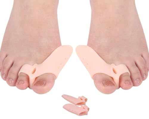 Bargain Wells 2 Pink Gel Bunion Straightener Corrector Protector Splint Toe Spreader Cushion Gel