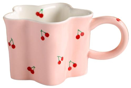 Cabilock Tasse Fleurie Céramique Mug Forme De Fleur Pour Café Thé Lait Et Eau Bureau Et Maison Pratique Et Élégant