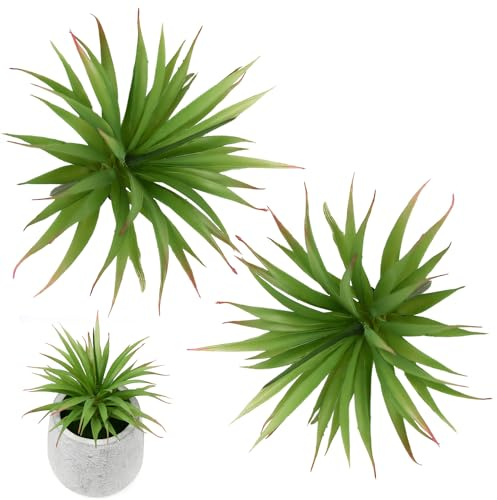 ZEACCT 2-Pack Mini Potted Succulent Set, Realistic Fake Plants for Indoor Decor, Lifelike Desk Ornaments for Home & Office, Stylish Greenery for Shelves, Tables & Workspaces