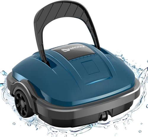WINNY POOL CLEANER Robot Piscina Fuori Terra per Piscina da 80m², Robot Piscina Pulitore Senza Fili con Doppia Motricità, Parcheggio Autonomo | Robottino Pulitore con Batteria 100 Min Blu Scuro
