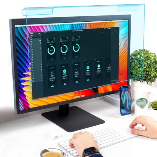12 bis 27 Zoll Anti-Blaulicht-Displayschutzfolie,Premium Anti-Blaulichtfilter und -Schutz,Entwickelt für Laptop,Notebook,Monitor,Blaulicht- und Blendschutzfilter,Anti-UV-Augenschutz,Abnehmbar