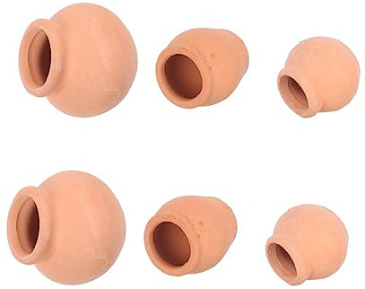 BESPORTBLE Sukkulenten Blumentöpfe Ton Topf Klein Keramik, 6 Stück, Khaki