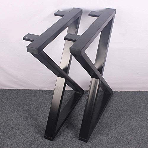Gambe del tavolo a forma di X in ferro battuto supporto gamba scrivania rack tavolo da tè piedi supporto tavolo bar scrivania base metallo vernice treppiede (colore: nero, dimensioni: 50 x 72,5 cm/20