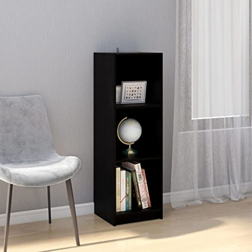 CKioict Eckvitrine Modernes Standregal Wohnzimmermöbel Bücherregal/Raumteiler Schwarz 36x33x110 cm Massivholz Kieferfür Wohnzimmer Schlafzimmer und Homeoffice
