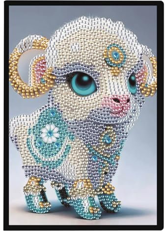 DCIDBEI Diamond Painting Quaderni A5 Pagine Bianche Pecora Quaderno Diamond Paint Pecora Pittura con Diamanti Fai Da Te Quaderno Schizzi Diario Segreto per Studenti Articoli di Cancelleria 50 Fogli