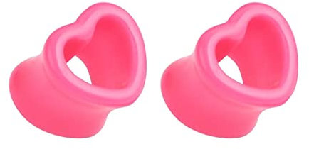 Stfery Flesh tunnel plugg 4–12 mm, 2 st. kött tunnel akryl rosa kött öra tunnel rosa hjärtform, 2G(6mm), Akryl, Ingen ädelsten