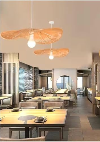 KONTARBOOR Suspension luminaire Bohème en corde, couleur Beige 40 x12 cm.Luminaire d'intérieur