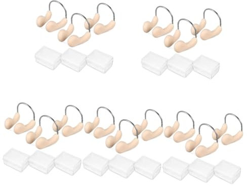 BESPORTBLE 15piezas Tapones Nasales De para Natación Clips para Nariz Impermeables y Antideslizantes Protector Nasal Adultos para Entrenamiento Acuático y Principiantes