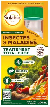SOLABIOL Traitement Insectes & Maladies - Bidon Auto Doseur - 100ml | Insectes, Acariens, Maladies - Potagers & Fruitiers - à Base d'Huile Essentielle d'Orange - SOTOTPOT100N